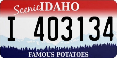 ID license plate I403134