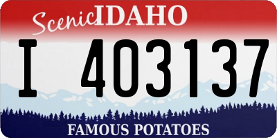 ID license plate I403137