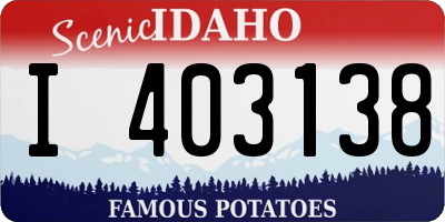 ID license plate I403138
