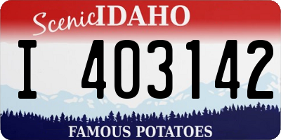 ID license plate I403142