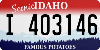 ID license plate I403146