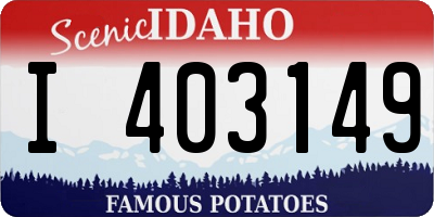 ID license plate I403149