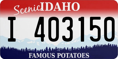 ID license plate I403150
