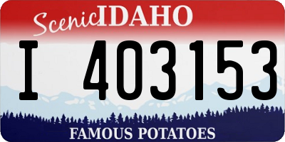 ID license plate I403153