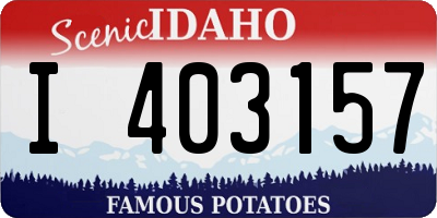ID license plate I403157