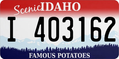ID license plate I403162