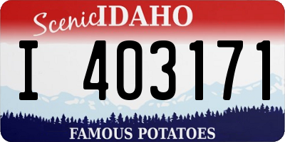 ID license plate I403171
