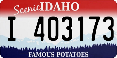 ID license plate I403173
