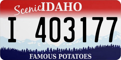 ID license plate I403177