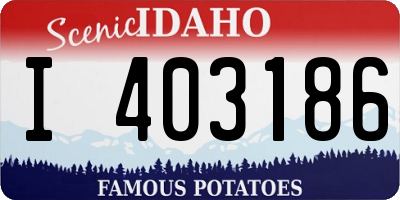 ID license plate I403186