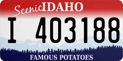 ID license plate I403188