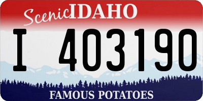 ID license plate I403190