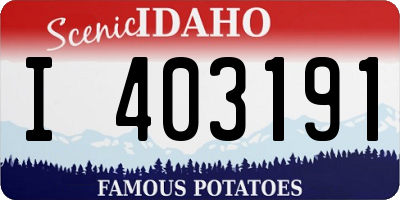 ID license plate I403191