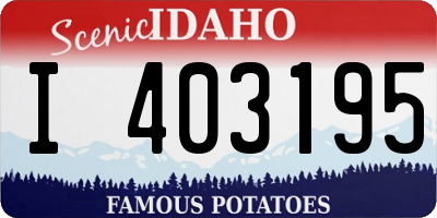 ID license plate I403195