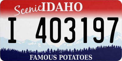 ID license plate I403197