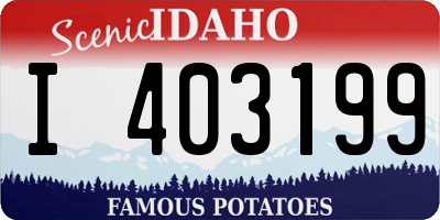ID license plate I403199