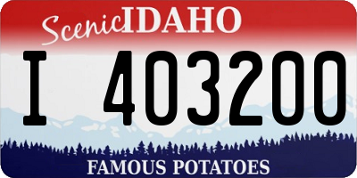 ID license plate I403200
