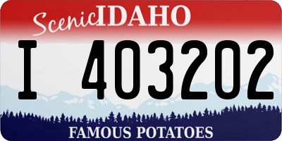 ID license plate I403202