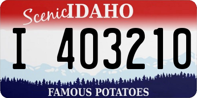 ID license plate I403210
