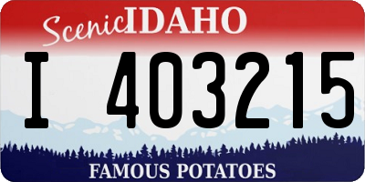 ID license plate I403215