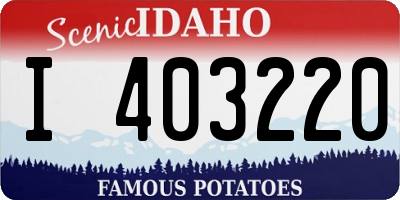 ID license plate I403220