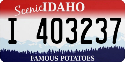 ID license plate I403237