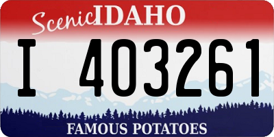 ID license plate I403261