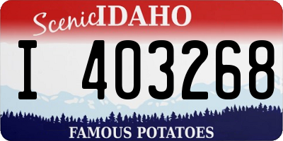 ID license plate I403268