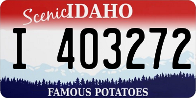 ID license plate I403272