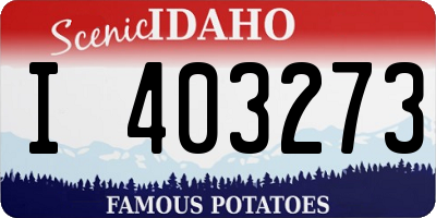 ID license plate I403273