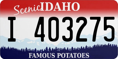 ID license plate I403275