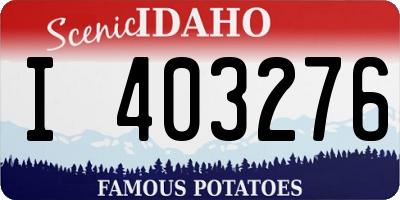 ID license plate I403276