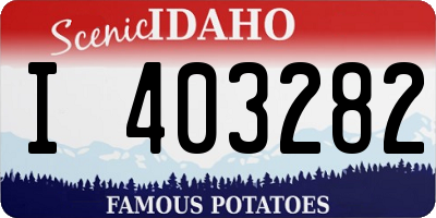 ID license plate I403282