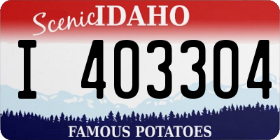 ID license plate I403304