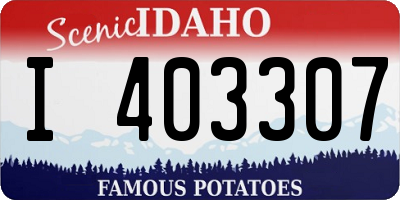 ID license plate I403307
