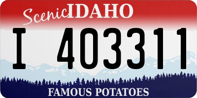 ID license plate I403311