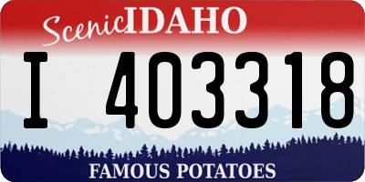 ID license plate I403318