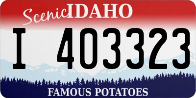ID license plate I403323
