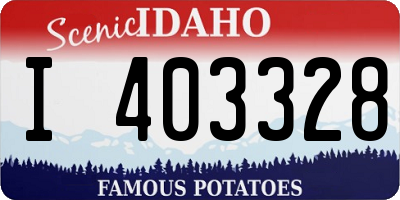 ID license plate I403328