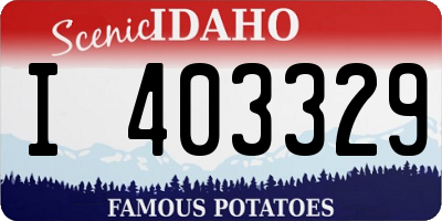 ID license plate I403329