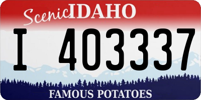 ID license plate I403337