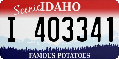 ID license plate I403341
