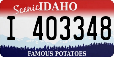 ID license plate I403348