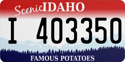 ID license plate I403350