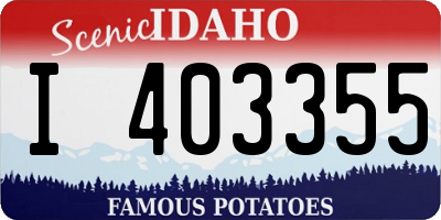 ID license plate I403355