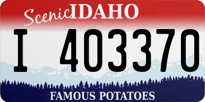 ID license plate I403370