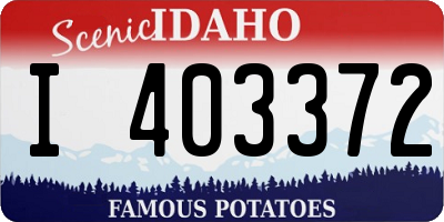 ID license plate I403372