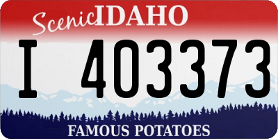 ID license plate I403373