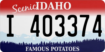 ID license plate I403374