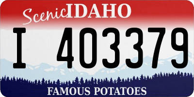 ID license plate I403379